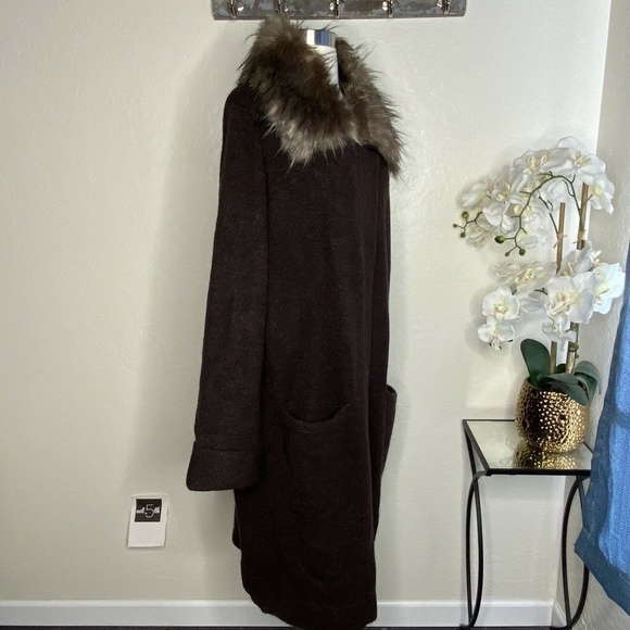 Soft Surroundings St. Moritz Sweater Coat In Brown - Picture 2 of 8